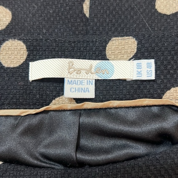 Boden Black Polka Dot women’s belt Dress - Picture 5 of 6